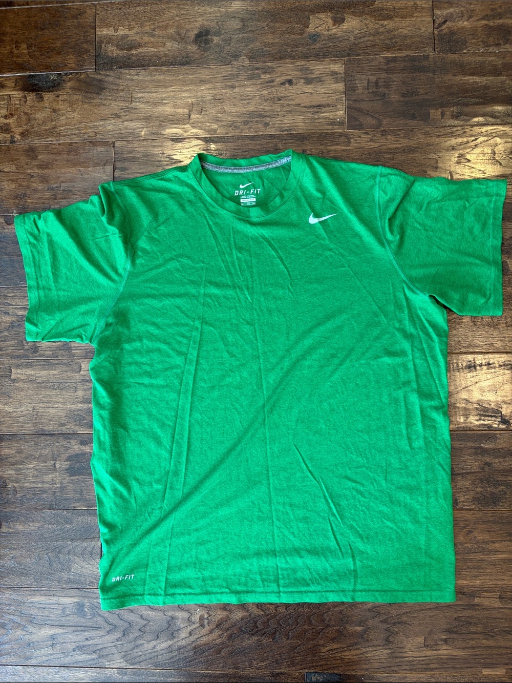Nike Men’s Bright Green Dri-FIT Short Sleeve Shirt